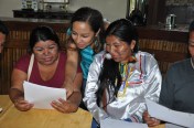 Indigenous women from the target landscape in Ecuador participating in the baseline assessment. 